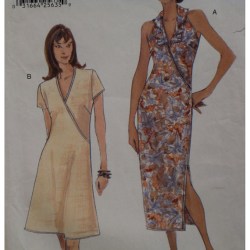 9666 SO EZ VOG MOCK WRAP SLVS OR NOT DRESS LENGTHS PATTERN 12-16